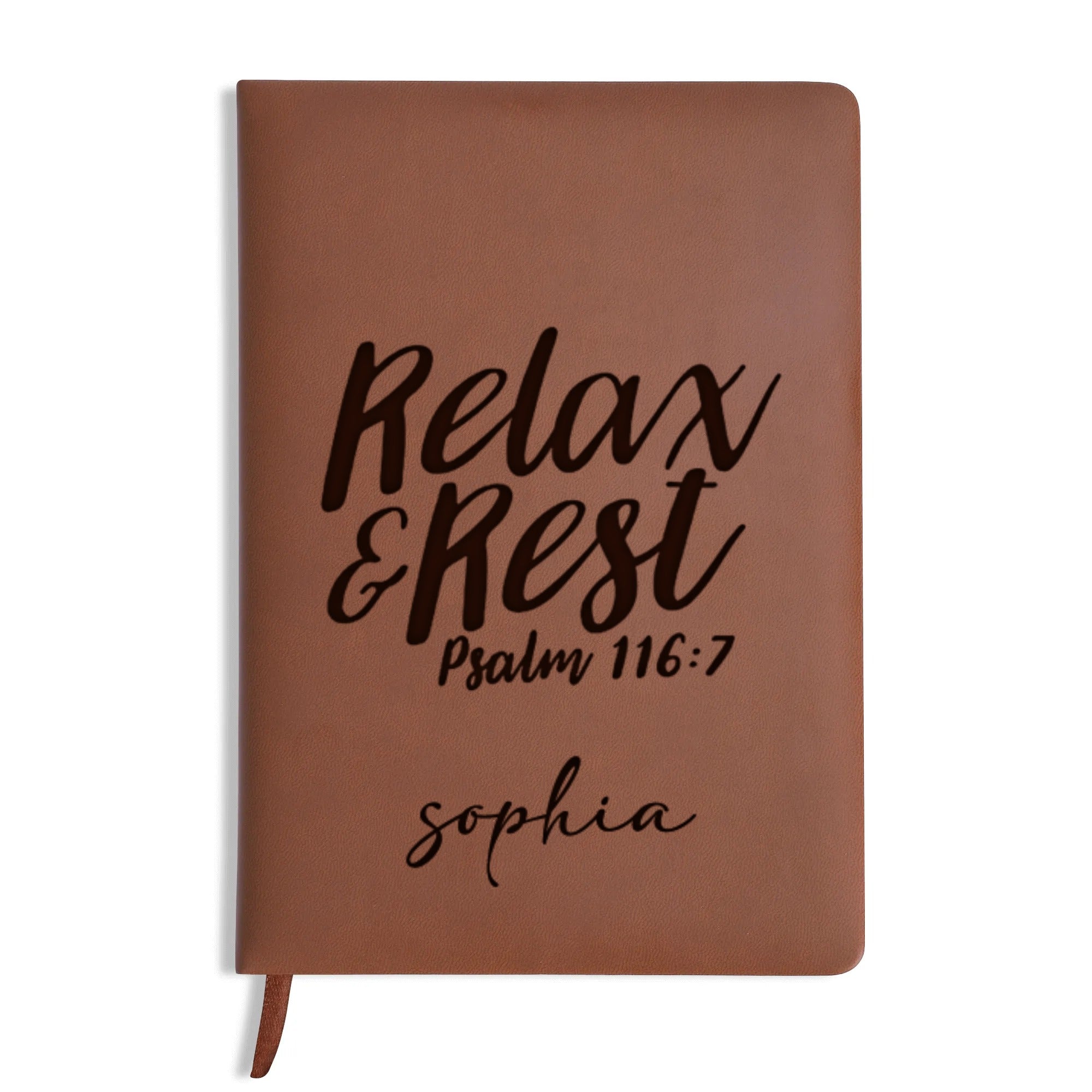 Personalized Christian Journal with Psalm 116:7, Custom Name Prayer & Faith Notebook, Religious Gift, First Communion Gifts, Birthday. NBLAF12